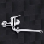 Remer K46 Chrome Wall Mount Tub Faucet with Long Swivel Spout